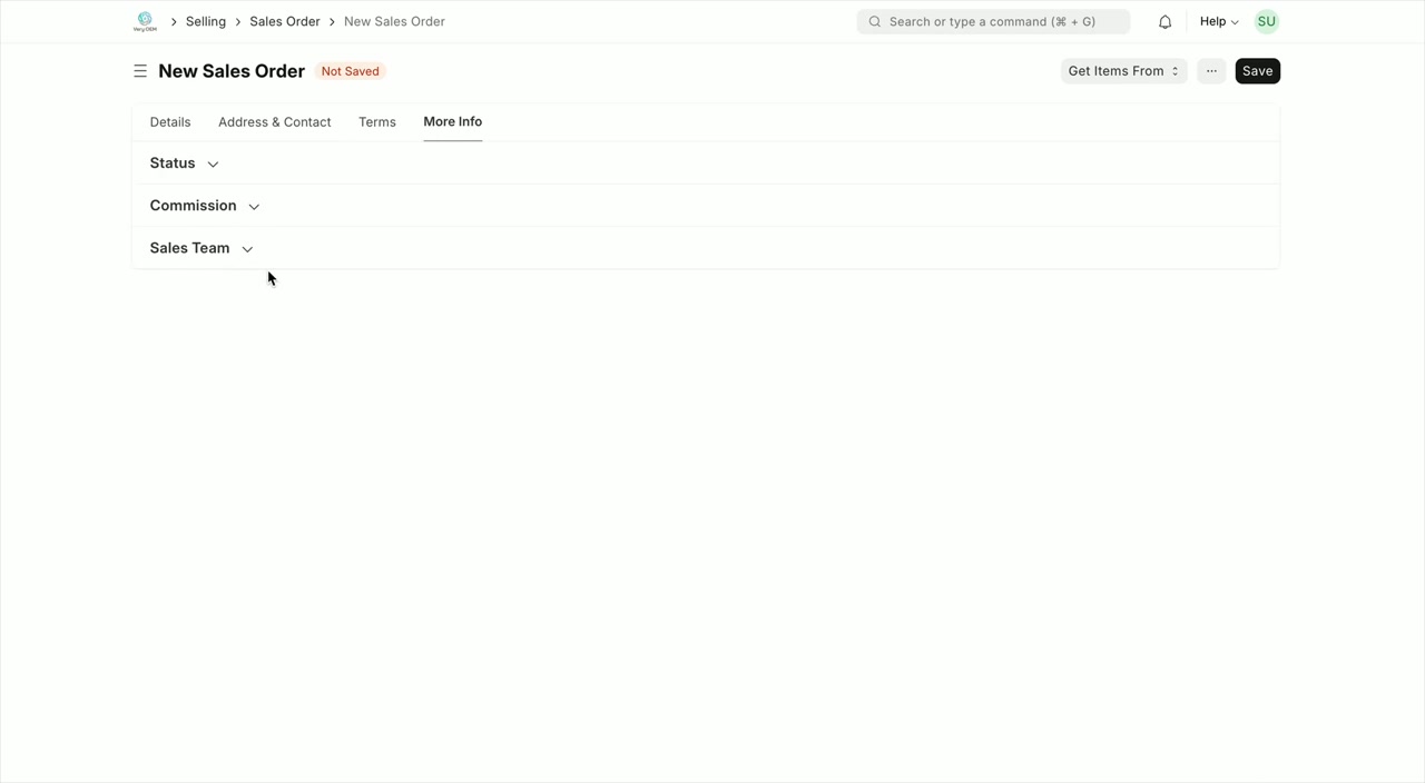 Sales Order สถานะ To Deliver and Bill